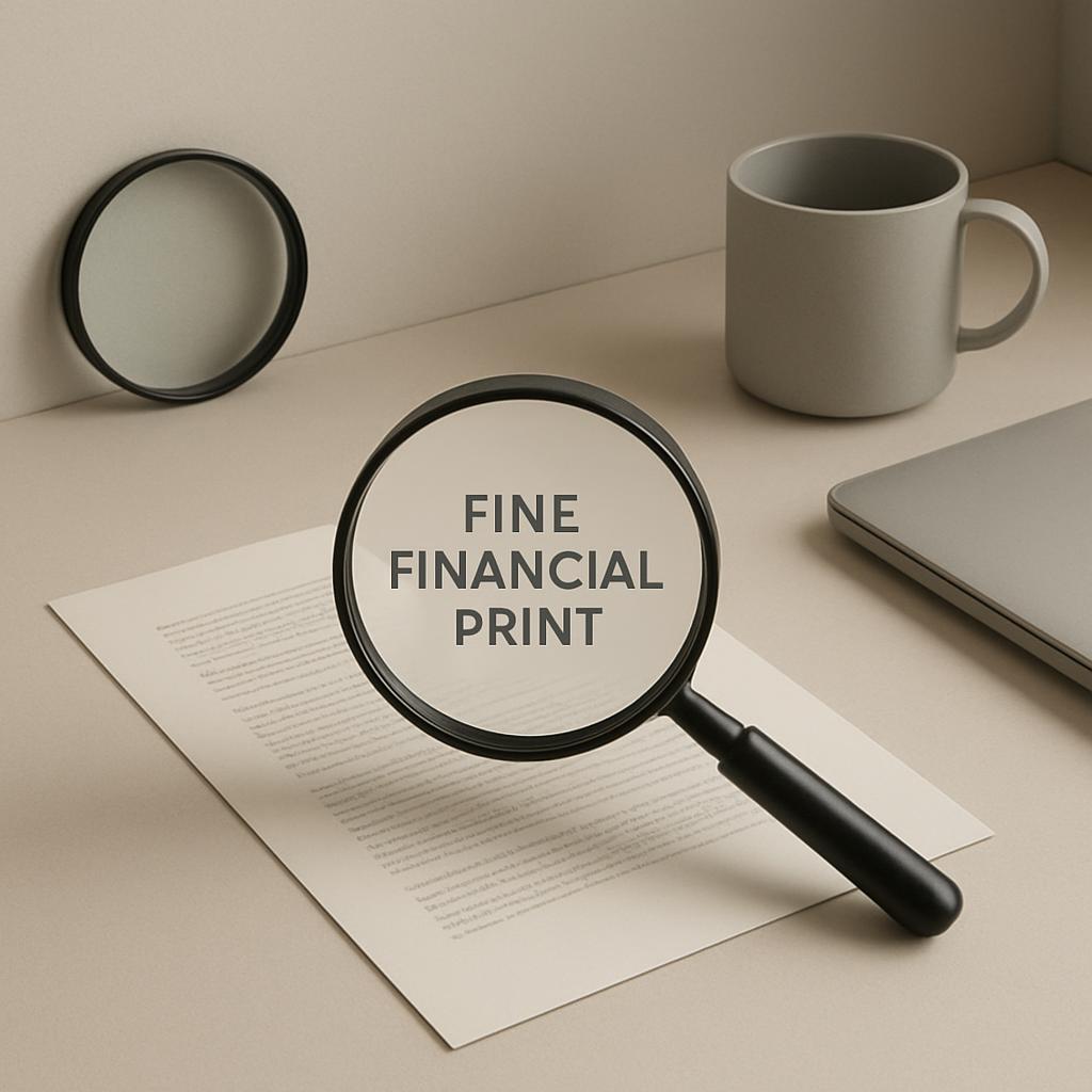 Fine financial print.